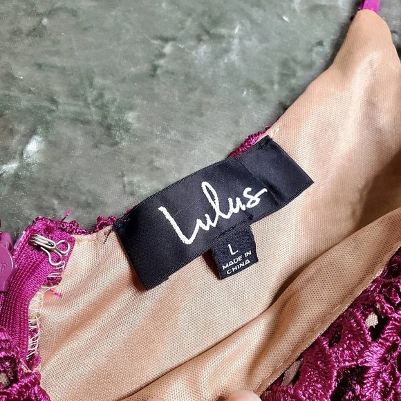 Lulu's Back To You Magenta Lace Bodycon Dress - Picture 7 of 9